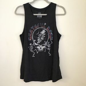 Black skull tank top